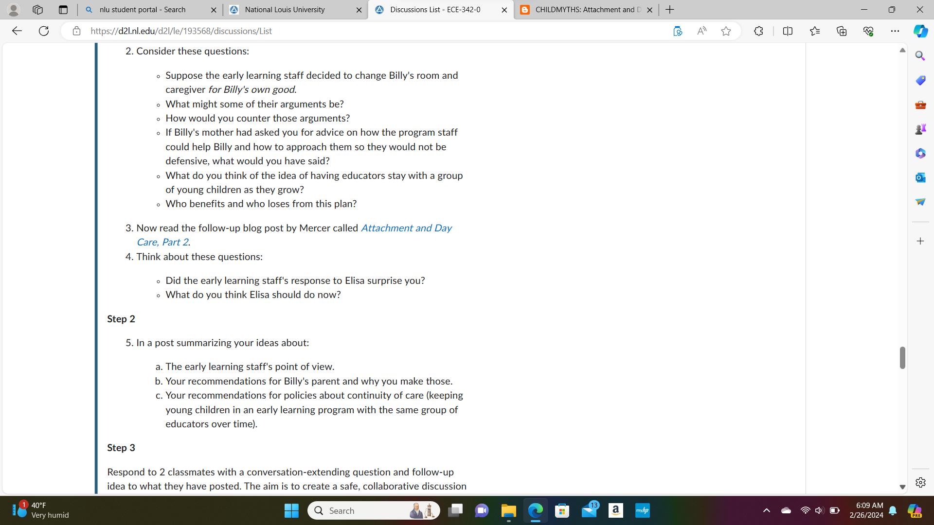 I would answer her by means of blog posts and there are