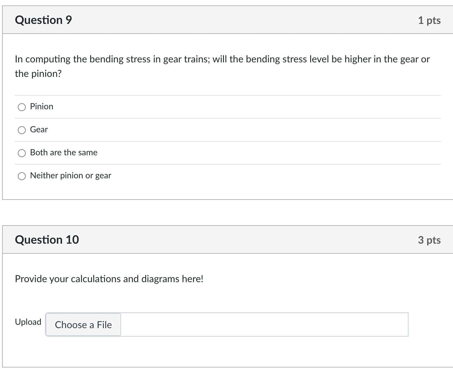 pair of gears with 20 degree, full-depth, involute teeth transmits 10 hp
