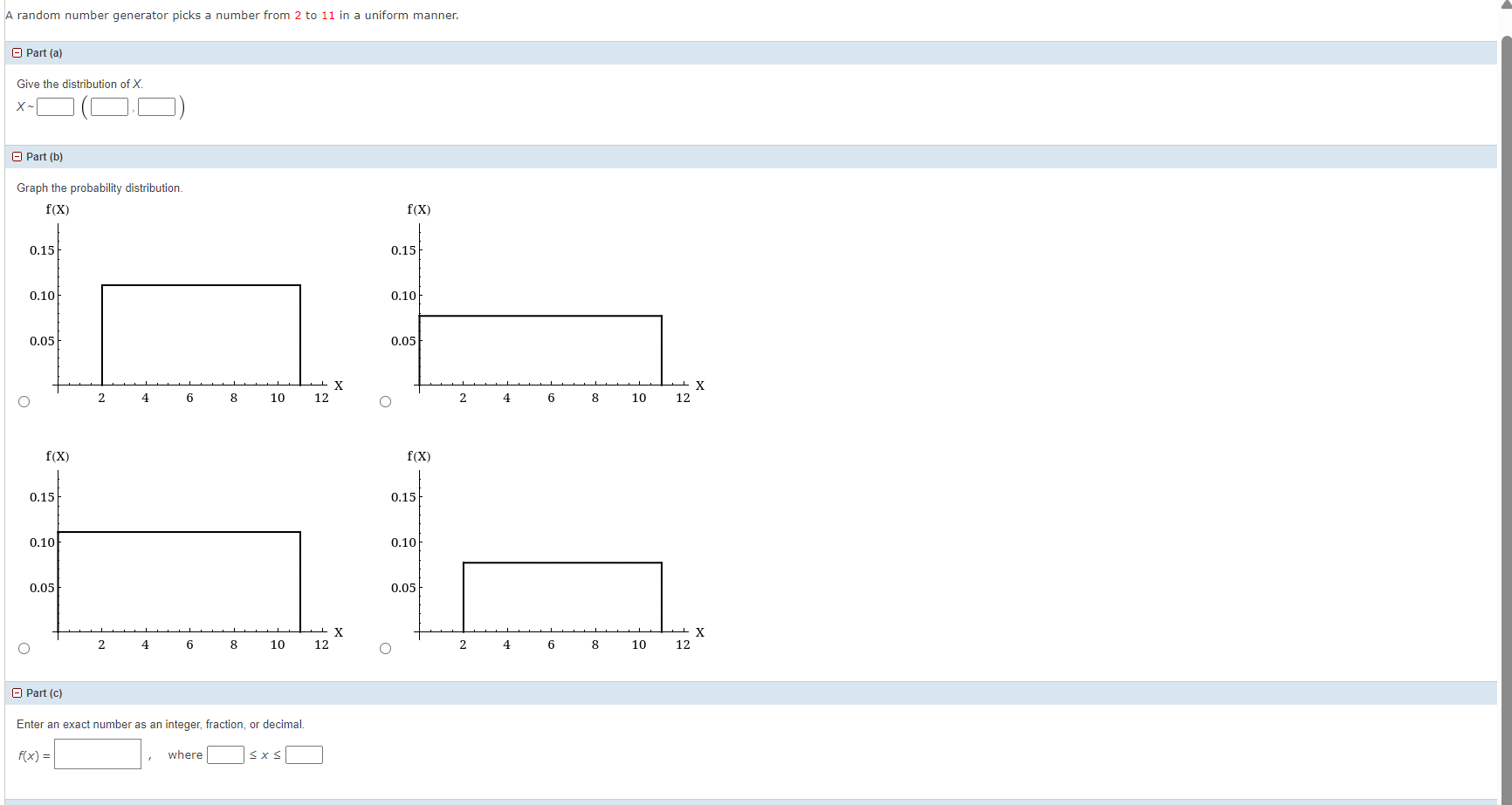 A random number generator picks a number from 2 to 11 in