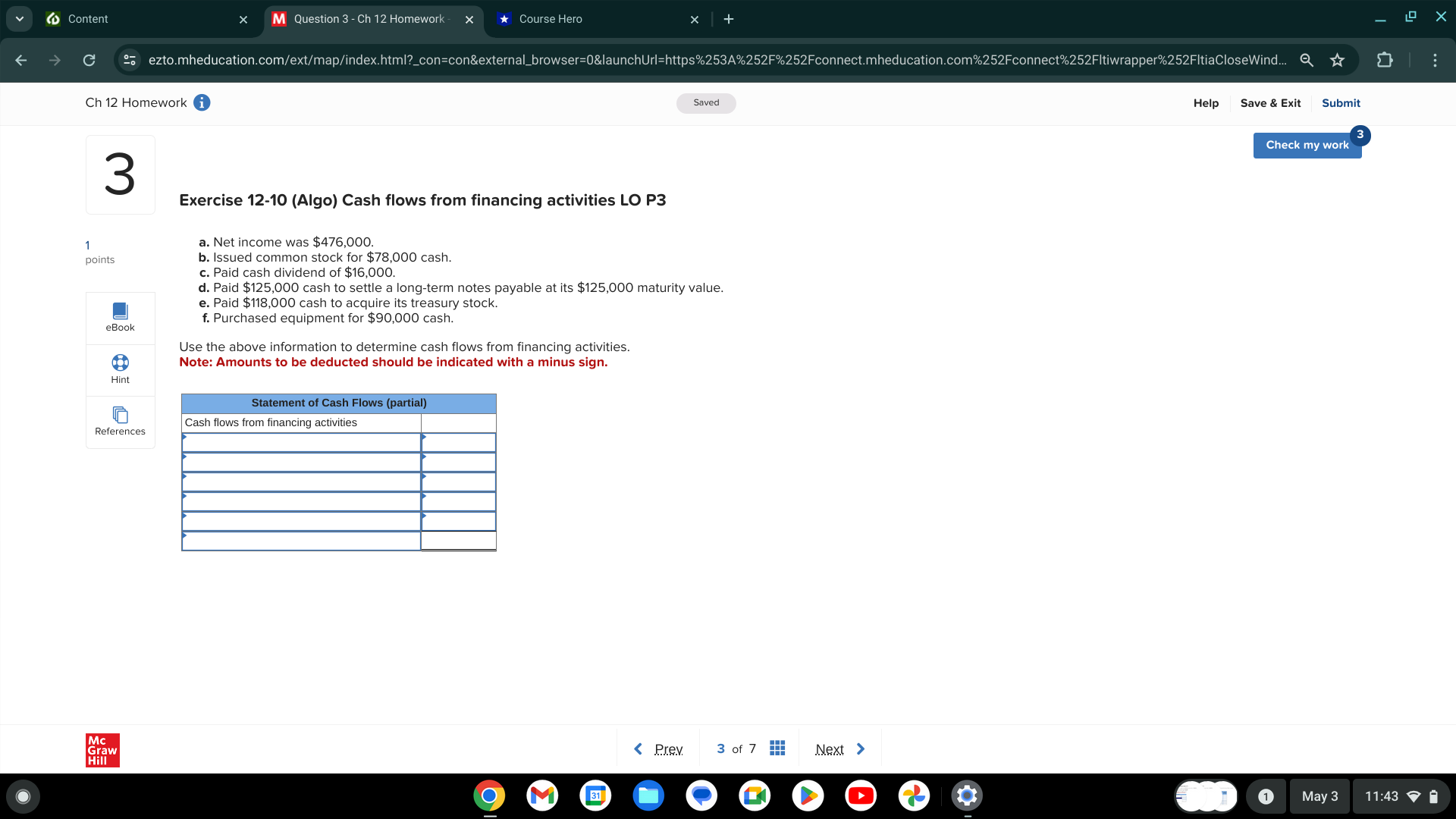 > Content M Question 3 - Ch 12 Homework Course Hero x