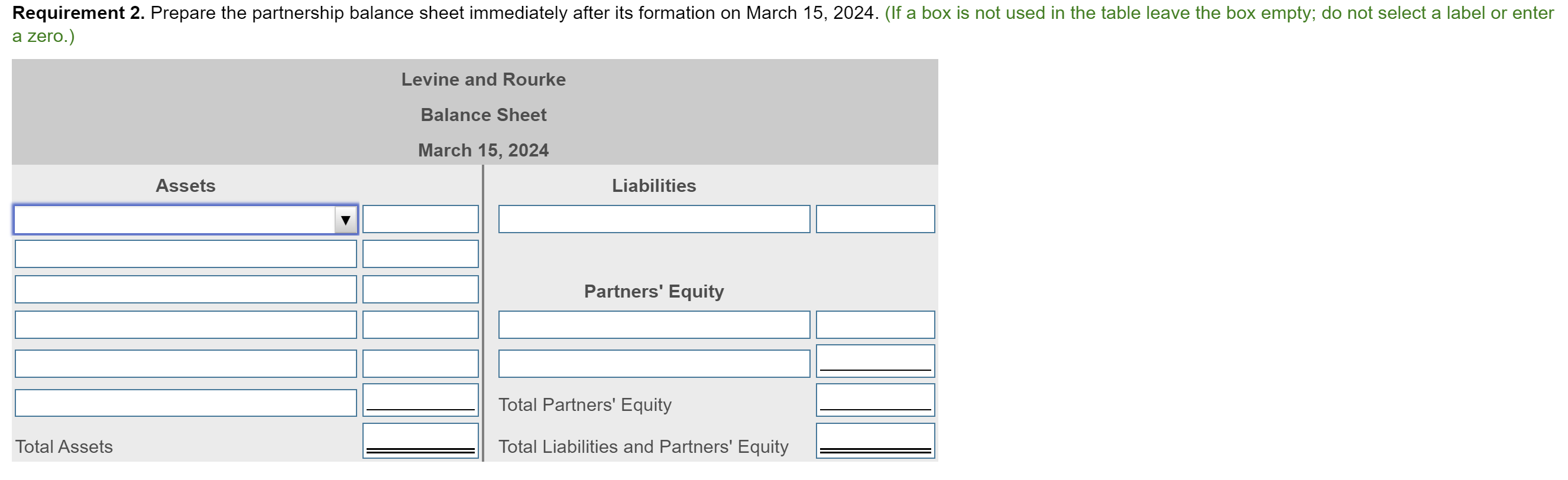 Rourke agreed to accept 30% of the profits. During the period ended