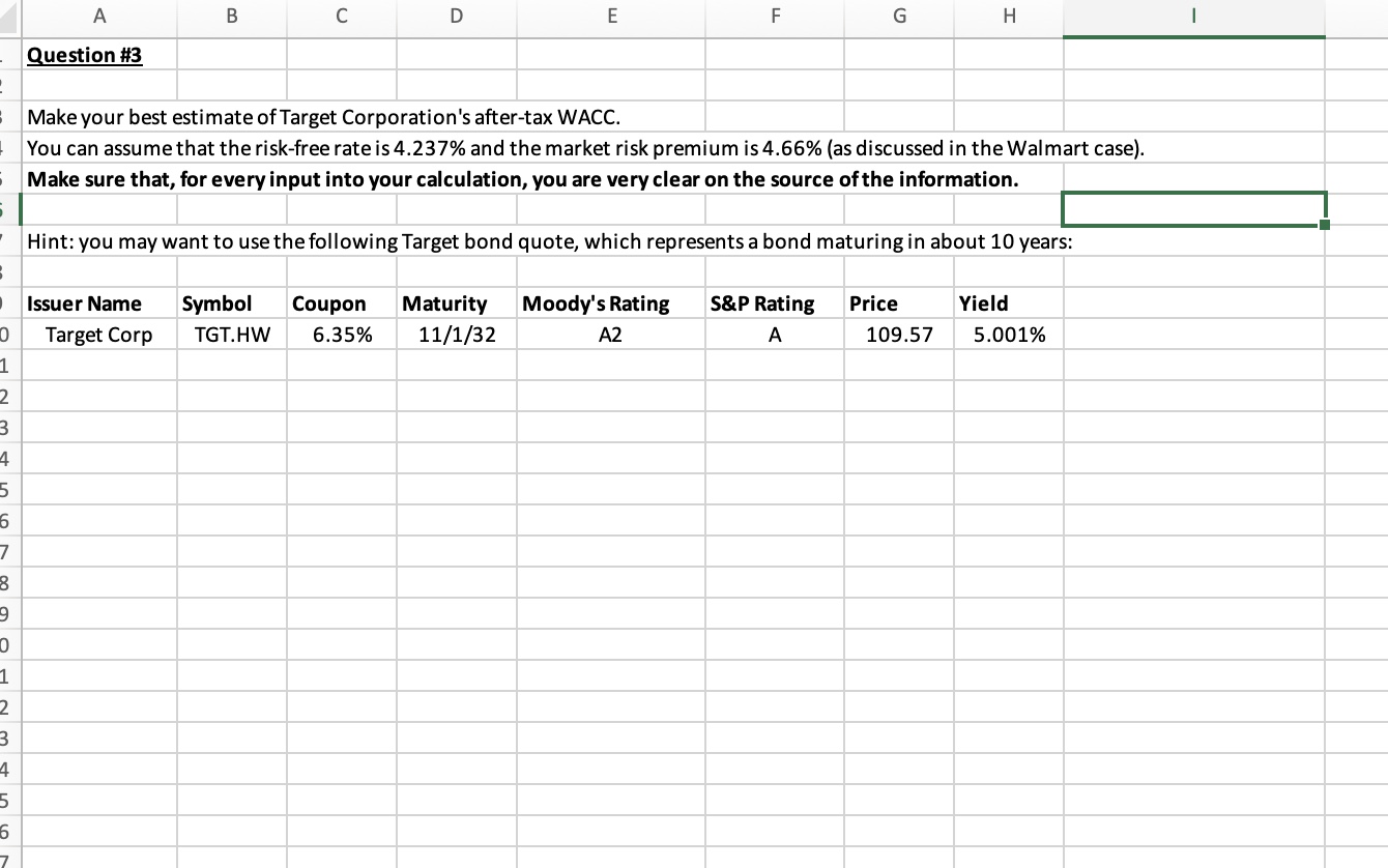 A B C D E F G H | Question #3 3