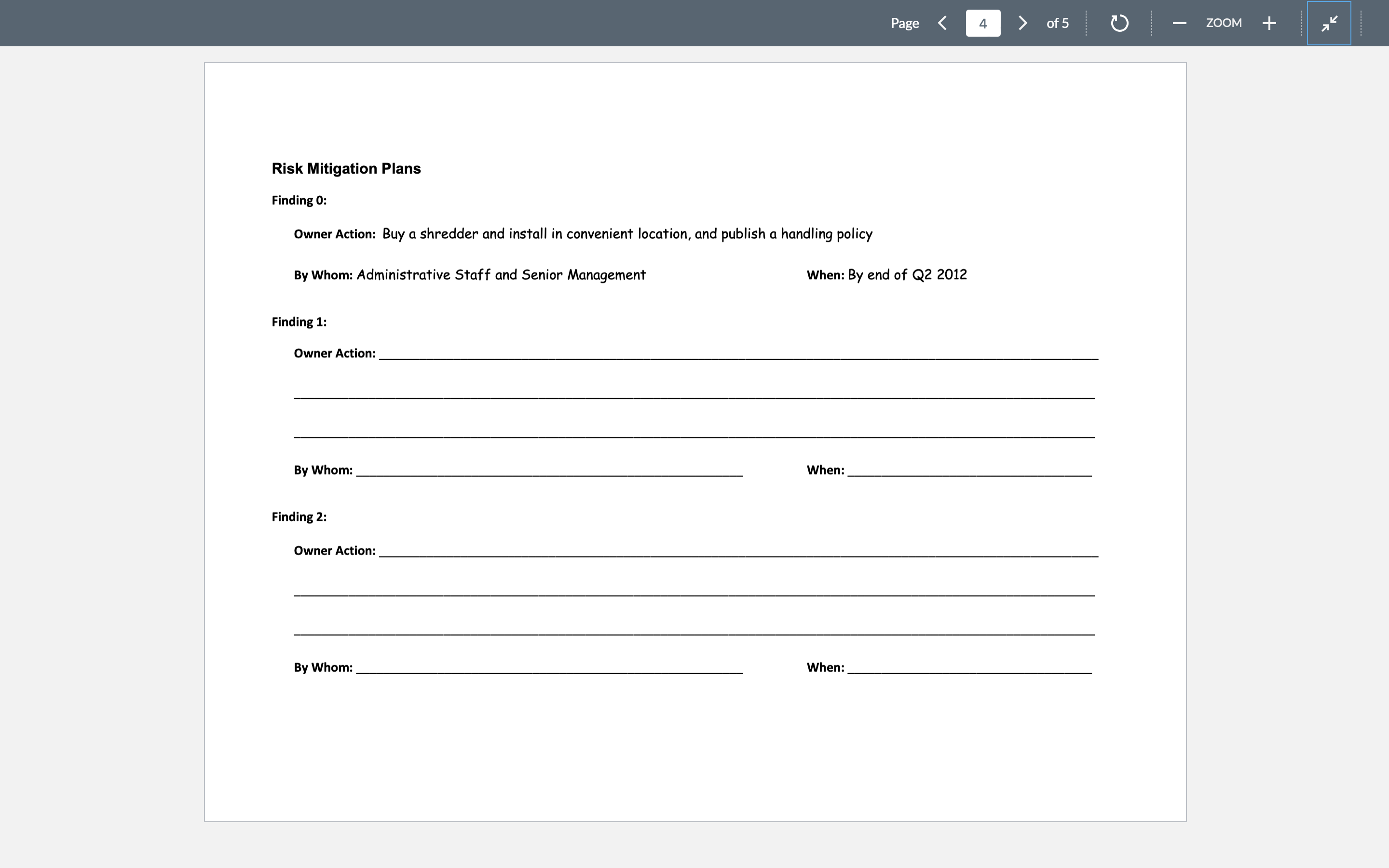 account information is discarded in the regular trash, which I could lead