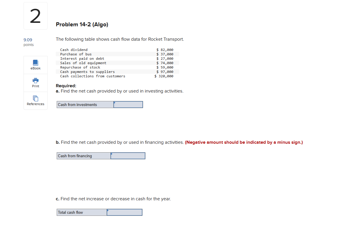 following: (Use 365 days a year. Round your dollar answers to nearest