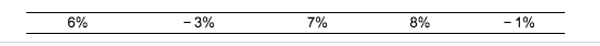 6% -3% 7% 8% -1%
