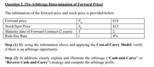 some no arbitrage restrictions. The proofs should be by contra- diction, that