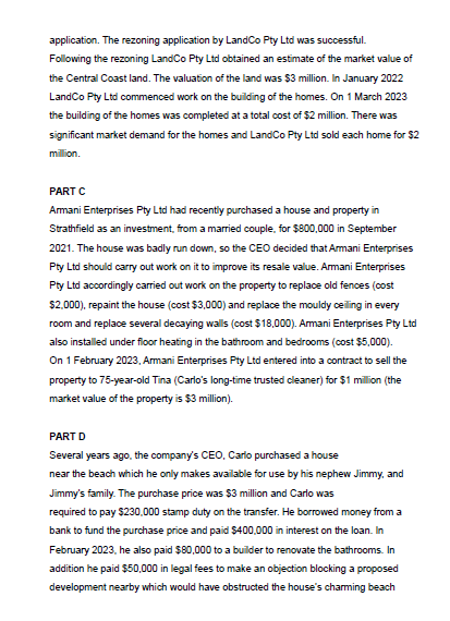 2024. Armani Enterprises Pty Ltd, a company owned by the Armani family,