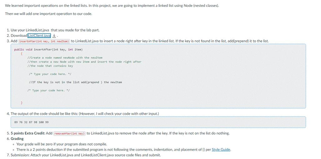We learned important operations on the linked lists. In this project, we