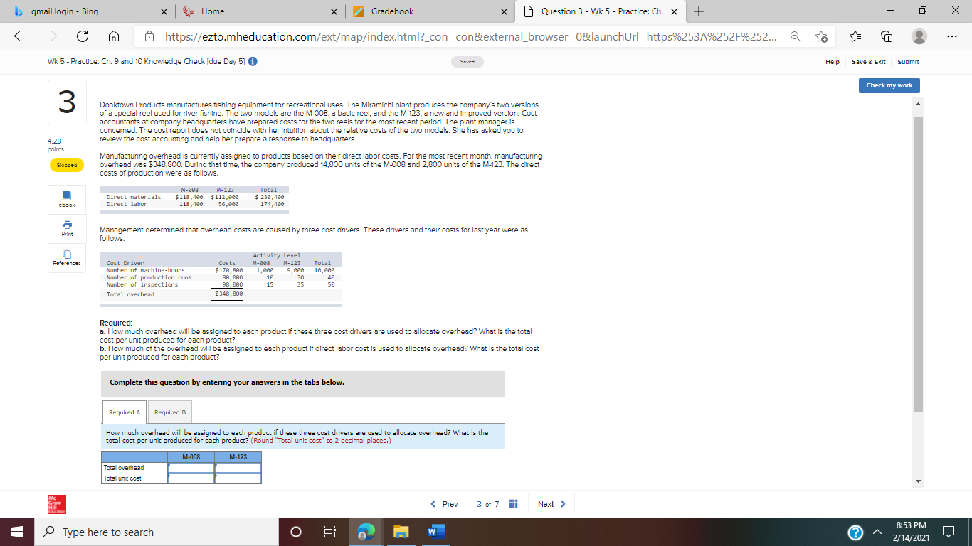 gmail login - Bing C Home Gradebook Question 3 - Wk 5