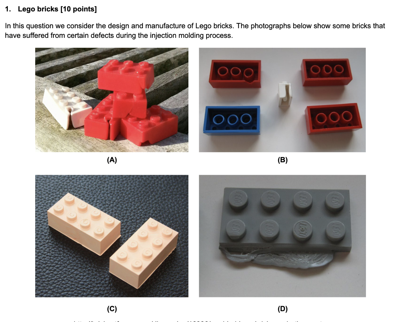1. Lego bricks [10 points] In this question we consider the design