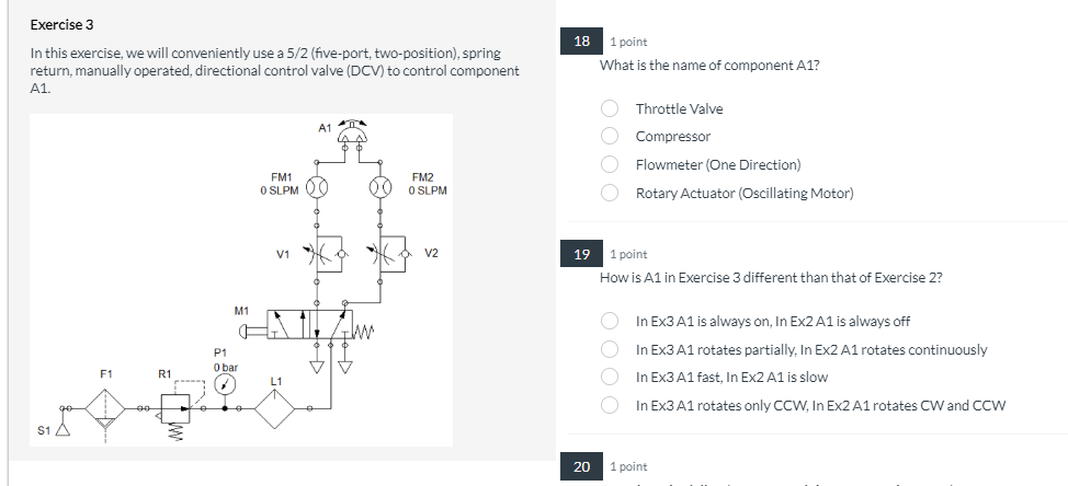 Exercise 3 In this exercise, we will conveniently use a 5/2 (five-port,