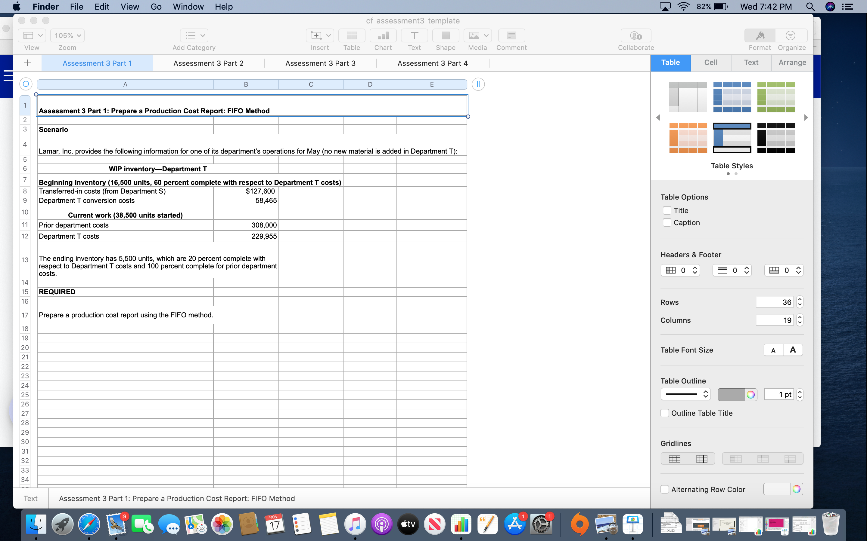 Finder File Edit View Go Window Help cf_assessment3_template 82% Wed 7:42 PM