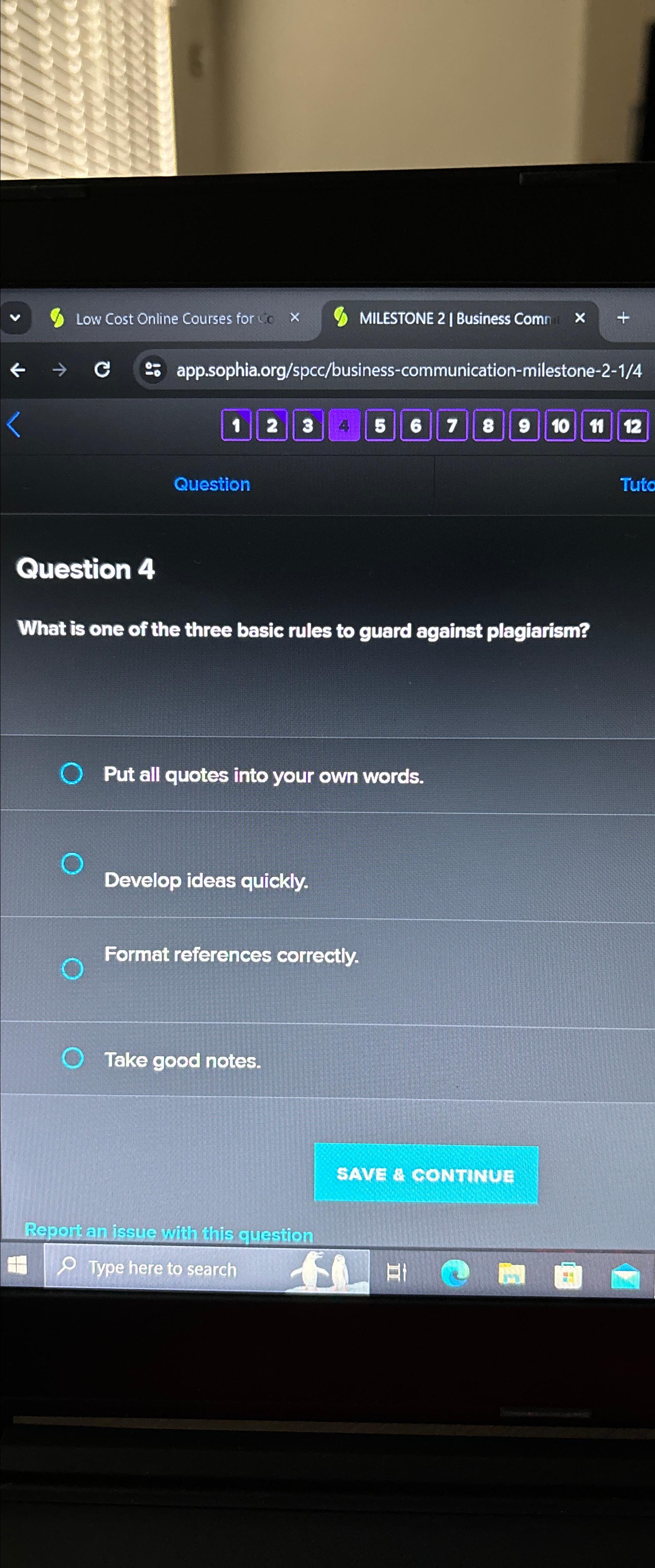 Low Cost Online Courses for Co C < MILESTONE 2 | Business