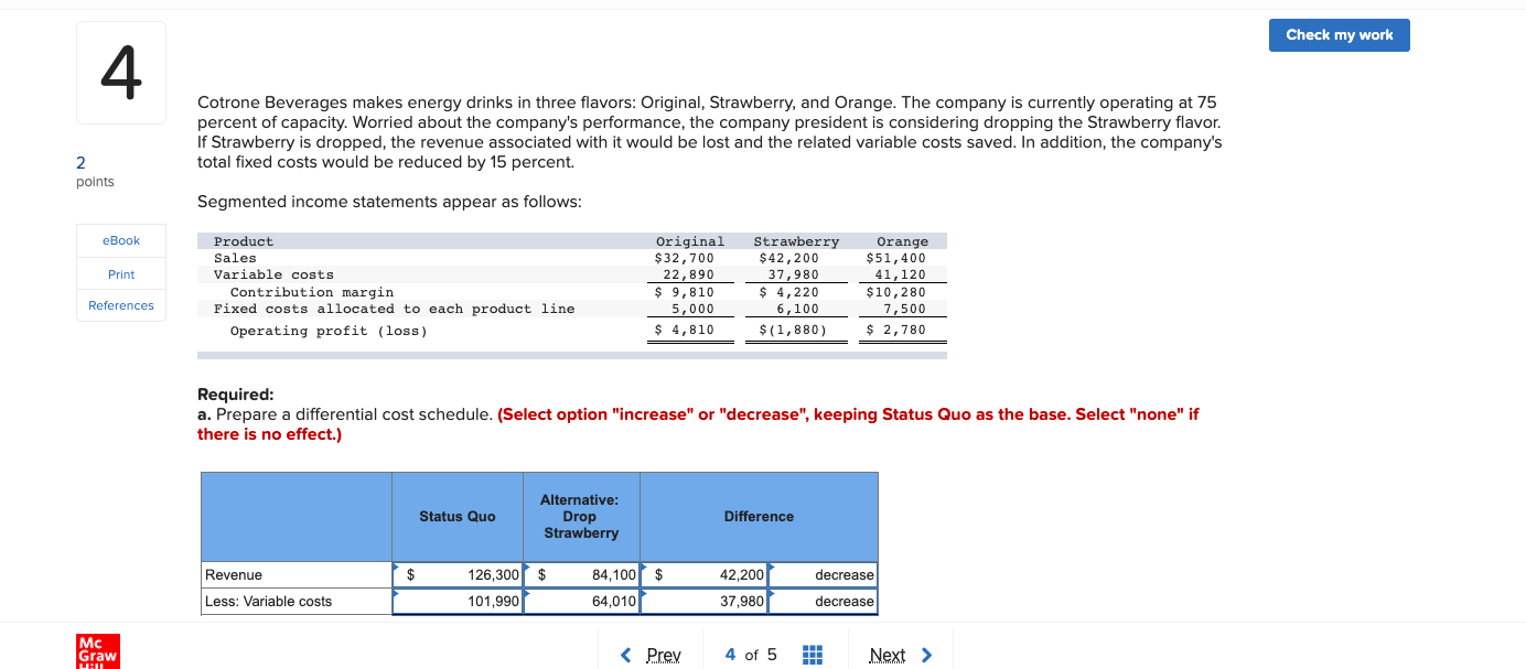 2 4 points eBook Print Cotrone Beverages makes energy drinks in three