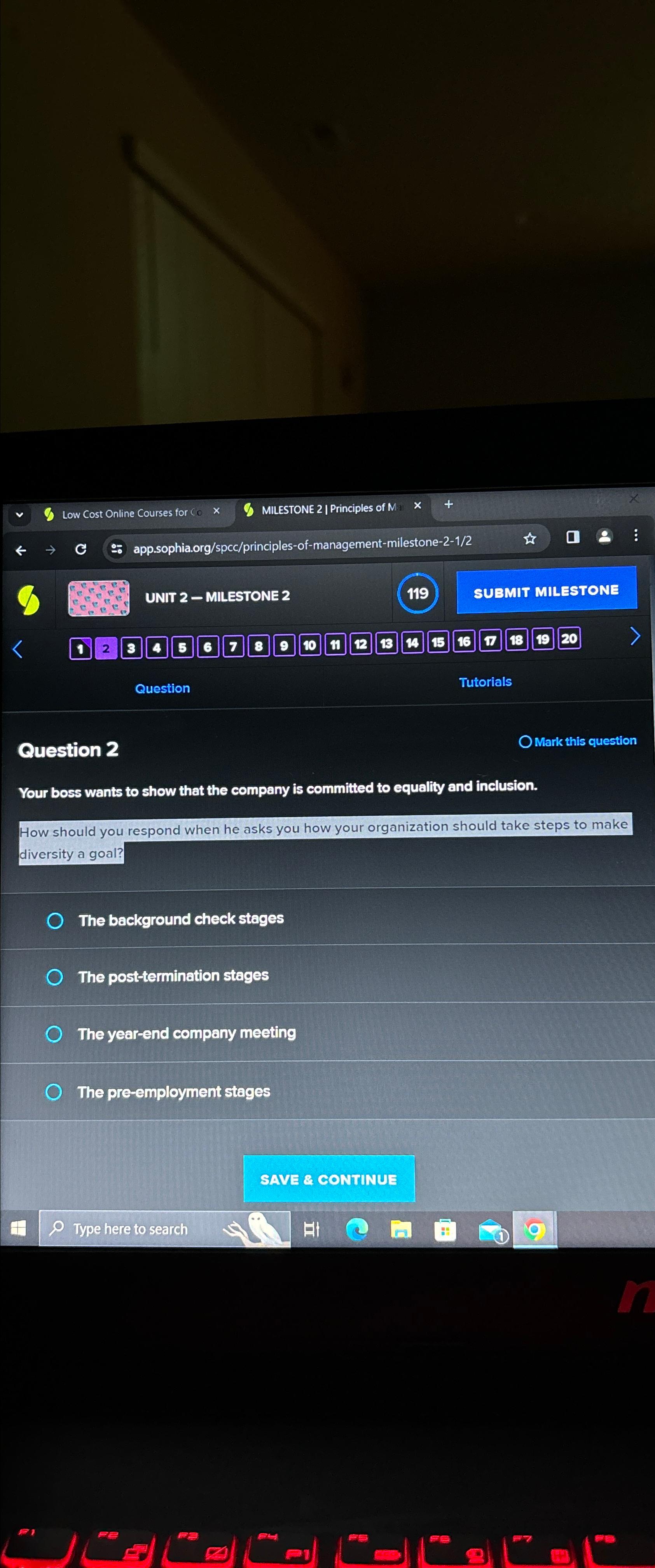 Low Cost Online Courses for Co X MILESTONE 2 | Principles of