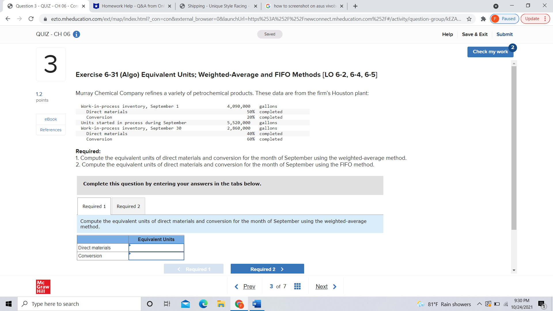 Question 3 - QUIZ - CH 06 - Con X Homework Help