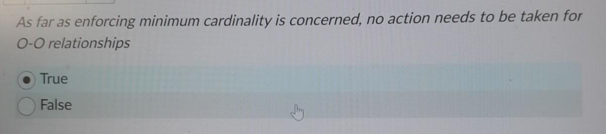 As far as enforcing minimum cardinality is concerned, no action needs to