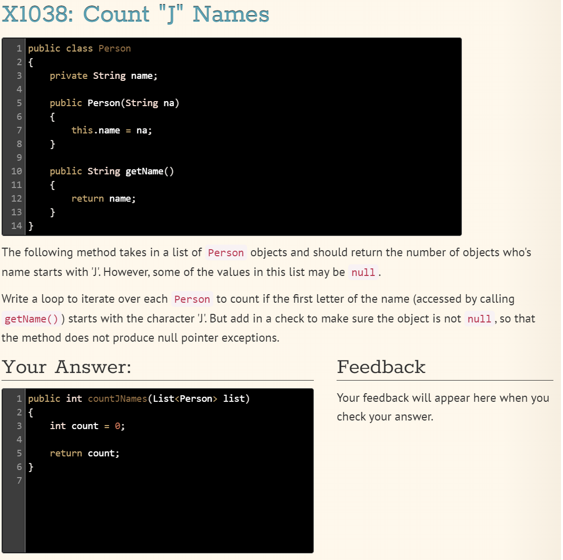 If the value appears fewer than two times, this method should return