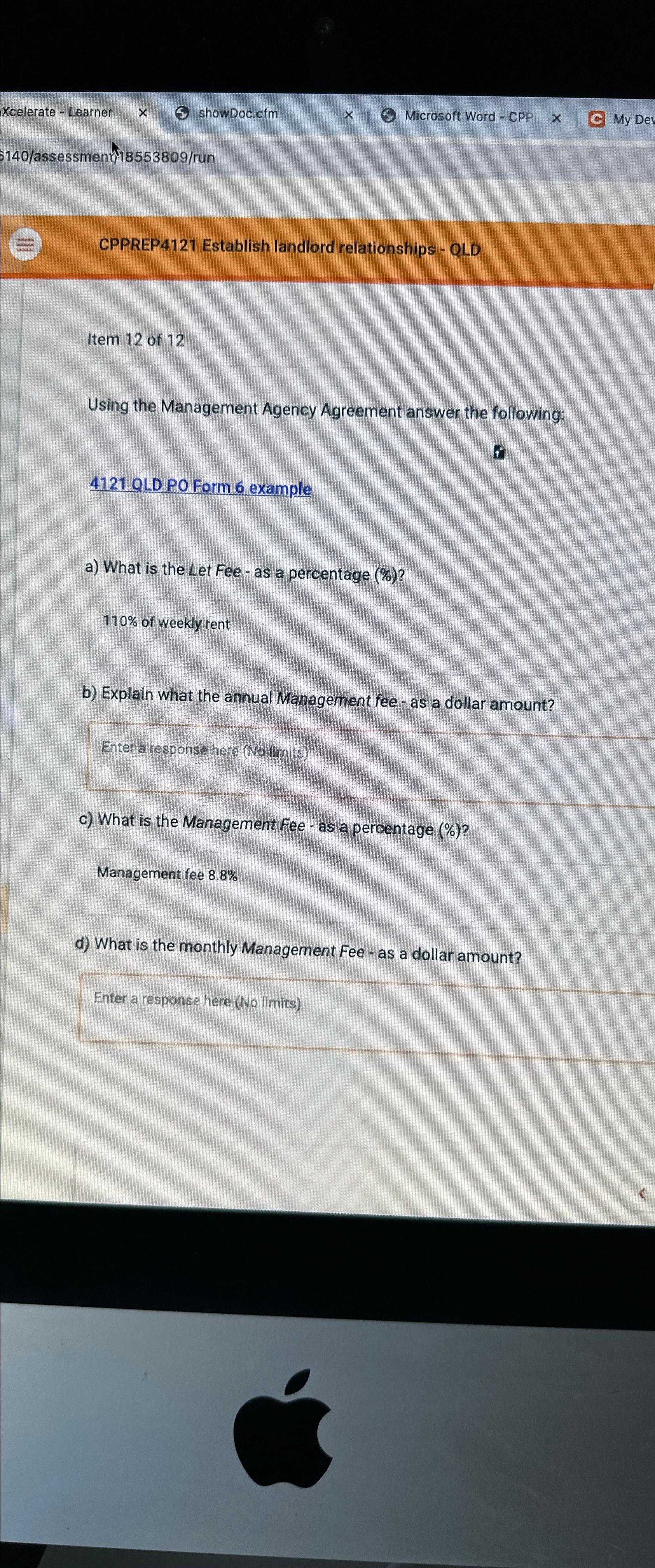Xcelerate - Learner showDoc.cfm X Microsoft Word - CPP X C My