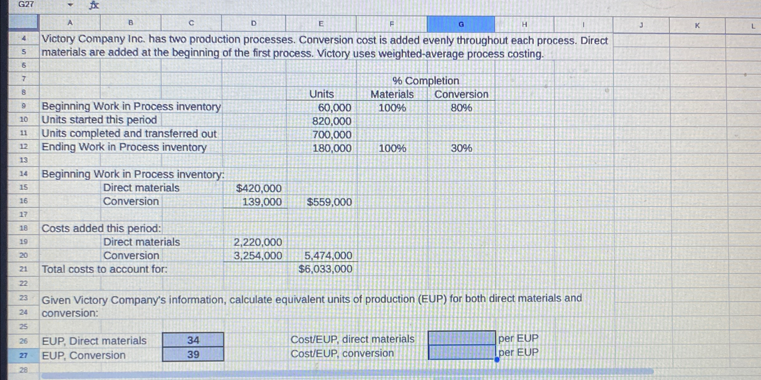 G27 A 4 S B D E F G H Victory Company