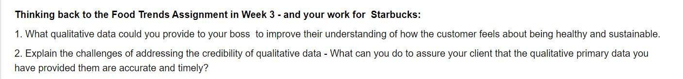 Thinking back to the Food Trends Assignment in Week 3 - and