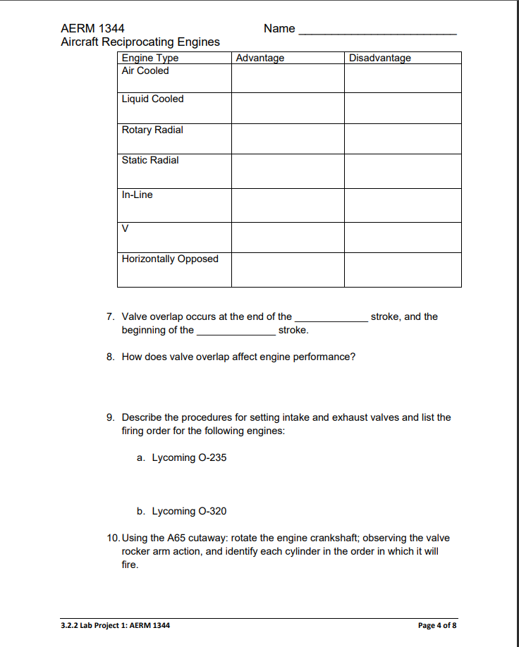 be able to: a. Explain reciprocating engine (internal principles. b. Explain horsepower