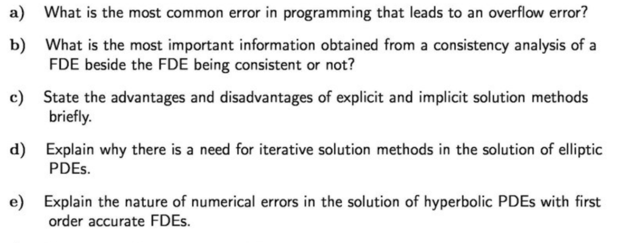 a) What is the most common error in programming that leads to