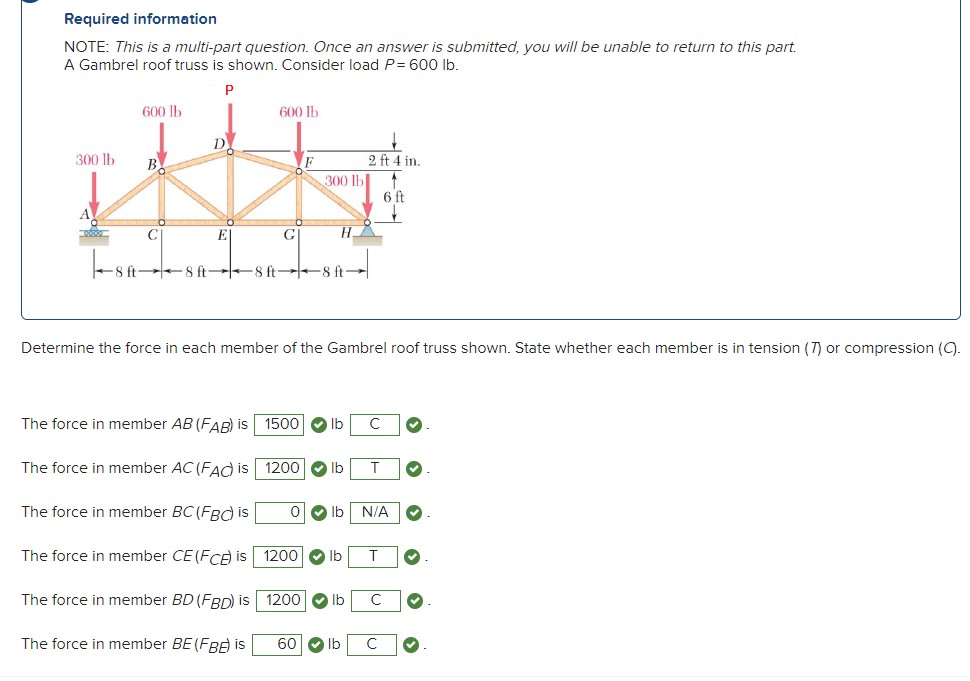 Required information NOTE: This is a multi-part question. Once an answer is