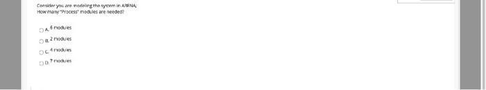 Consider you are modeling the system in ANA How many "Process modules