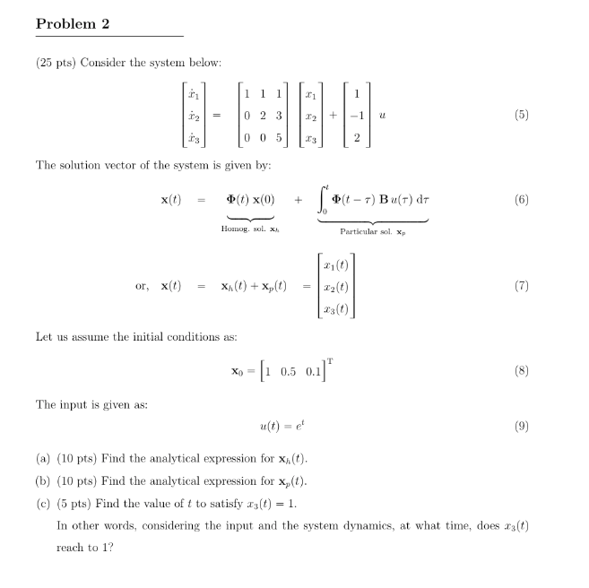 Problem 2 (25 pts) Consider the system below: 1 1 1 15