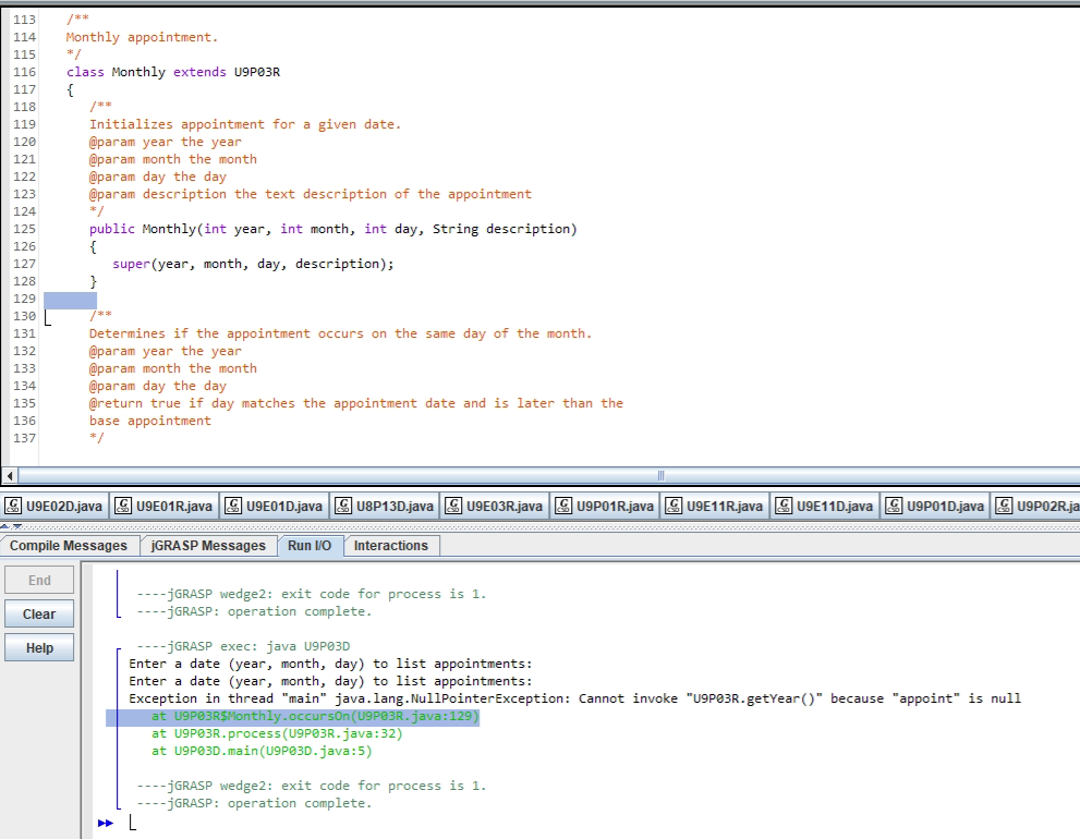 /** Monthly appointment. */ class Monthly extends U9P03R /** Initializes appointment for