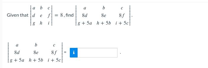 a Given that d g b C a b e f =