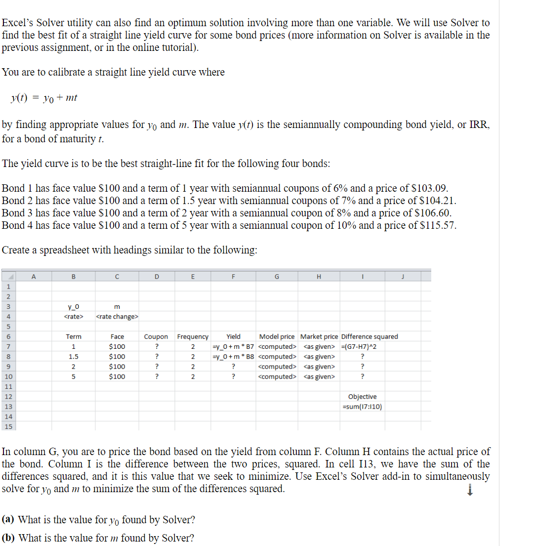 Excel's Solver utility can also find an optimum solution involving more than