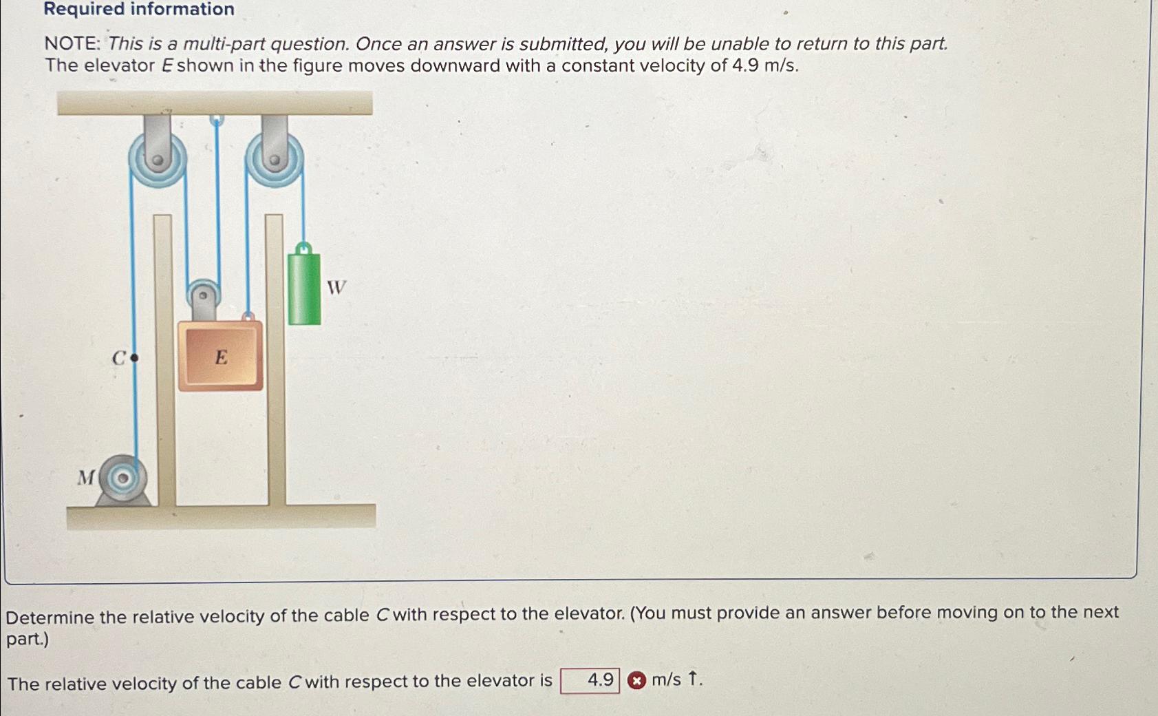 Required information NOTE: This is a multi-part question. Once an answer is