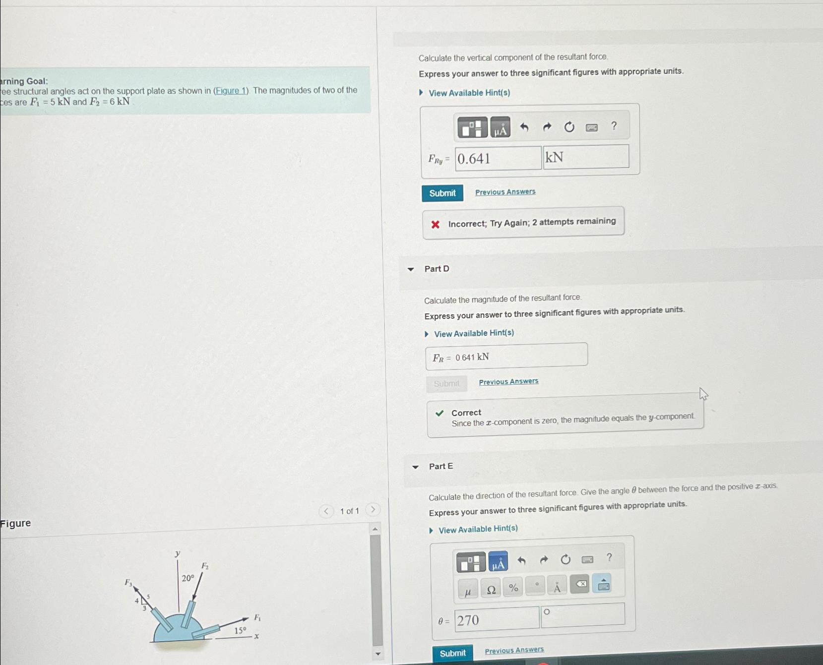 arning Goal: ee structural angles act on the support plate as shown