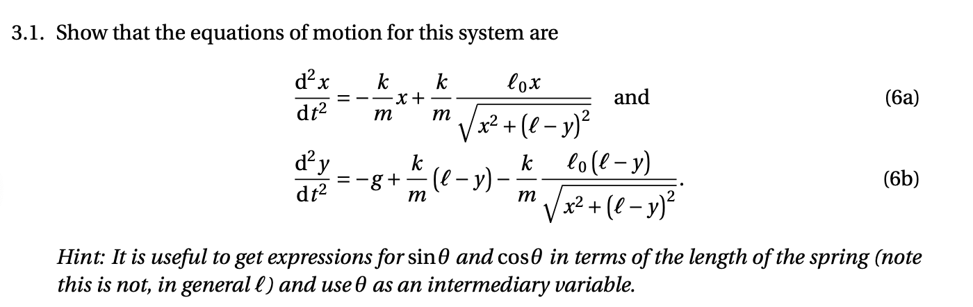 on the end of a spring which is free to move in