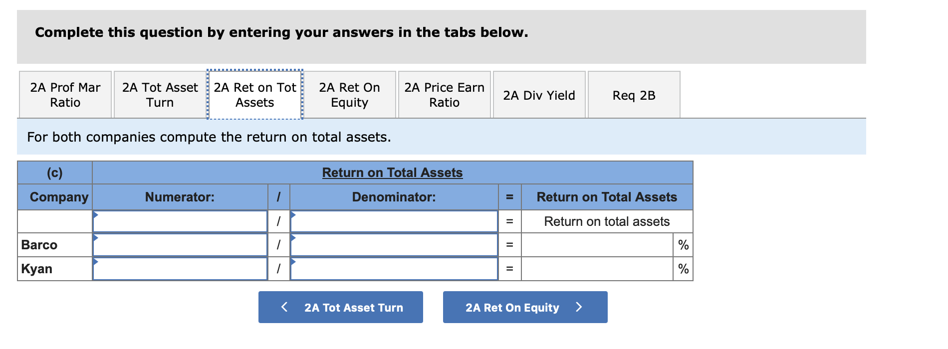 the same industry follows. Barco Company Kyan Company 10 points Data from