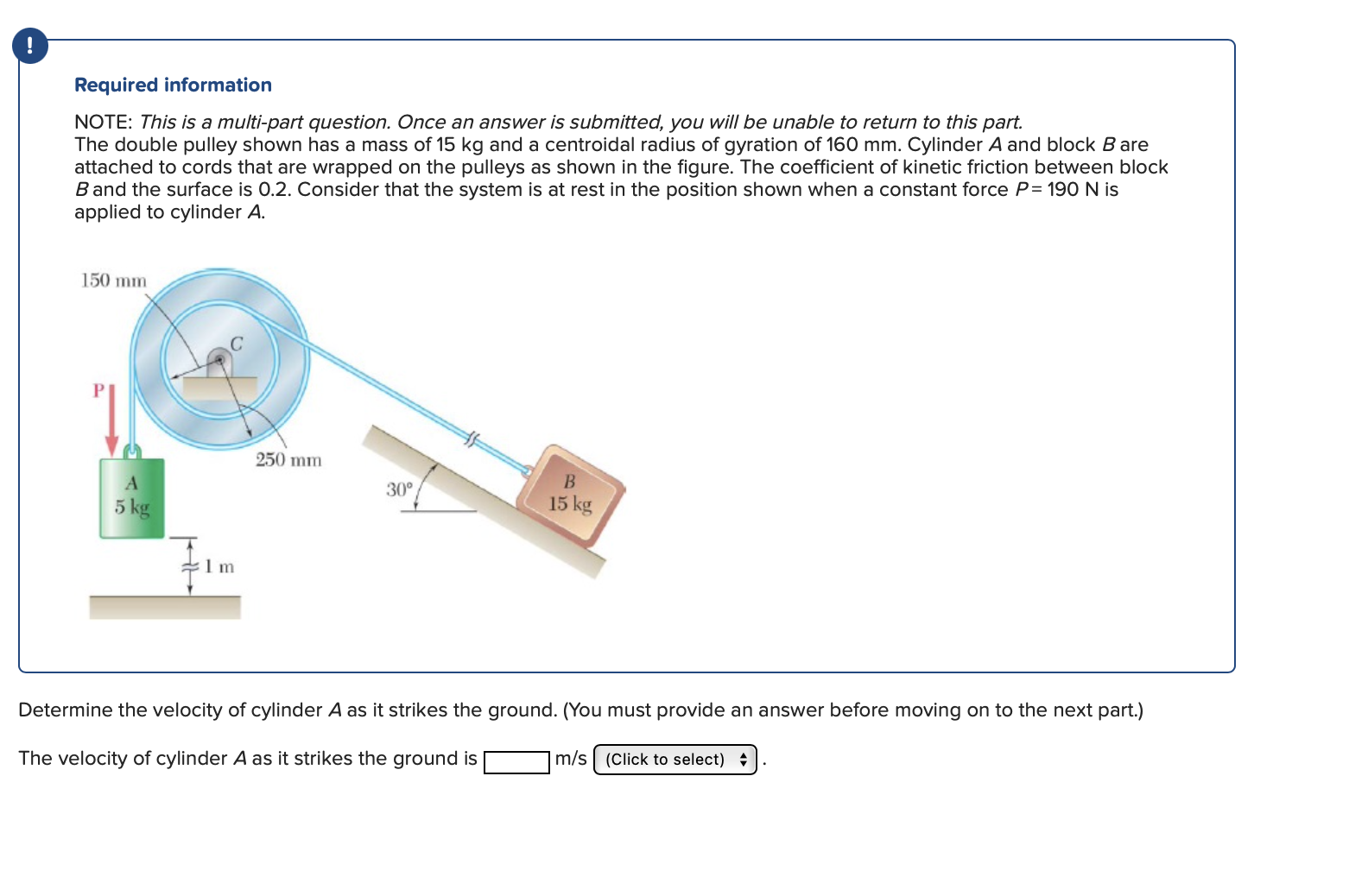Required information NOTE: This is a multi-part question. Once an answer is