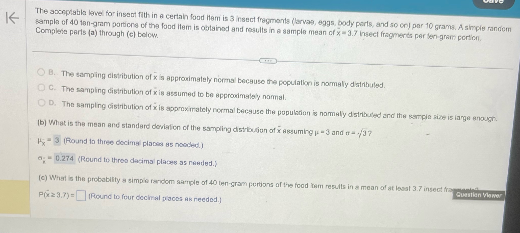 K The acceptable level for insect filth in a certain food item