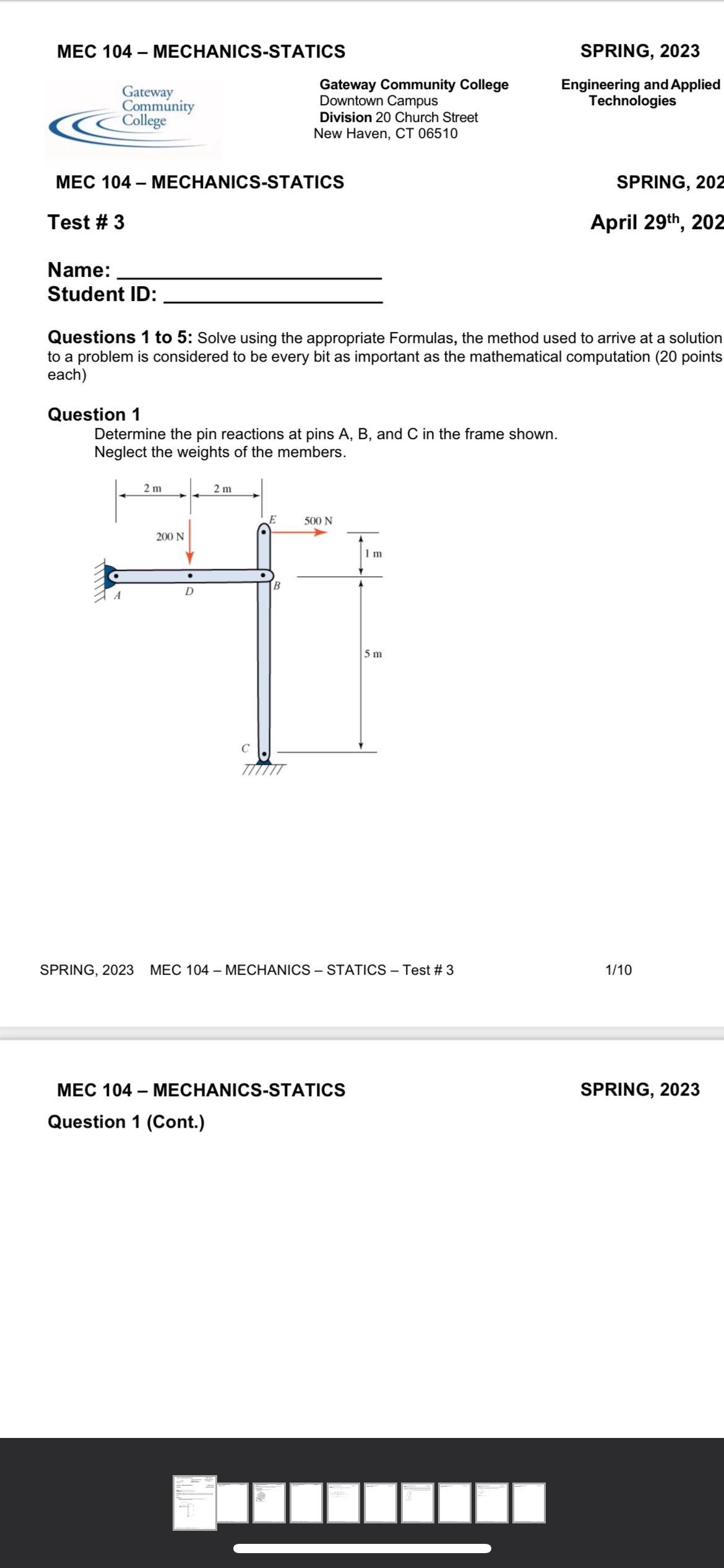 has a mass of 500 kg. All surfaces are smooth. A, B