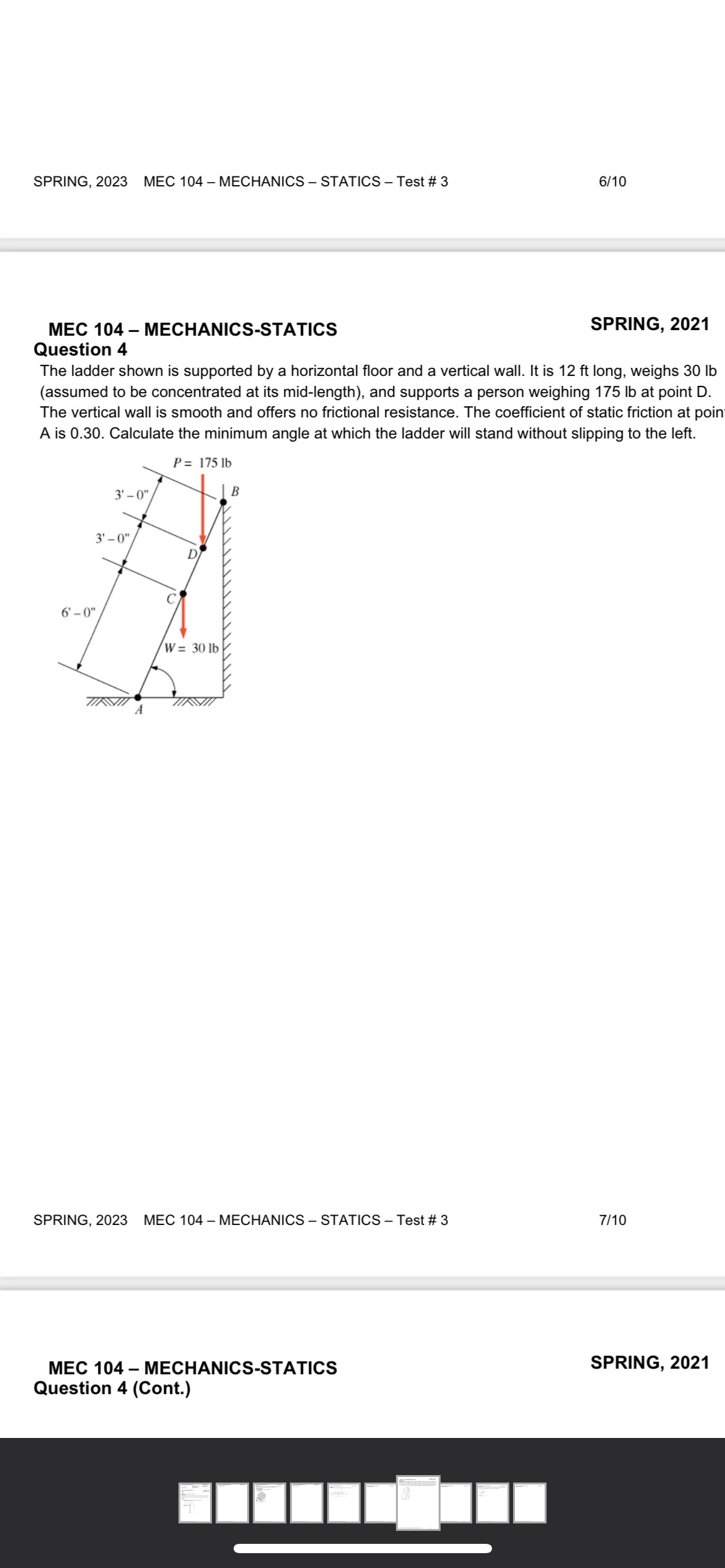 and C are frictionless Pins. The members AB and BC are considered