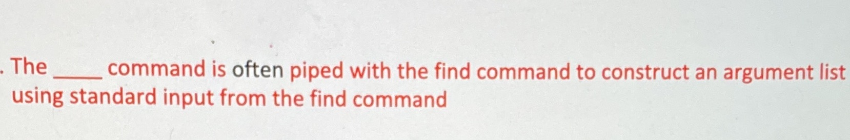 The command is often piped with the find command to construct an