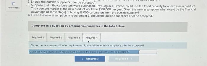 all of the carburetors. An outside supplier has offered to sell one