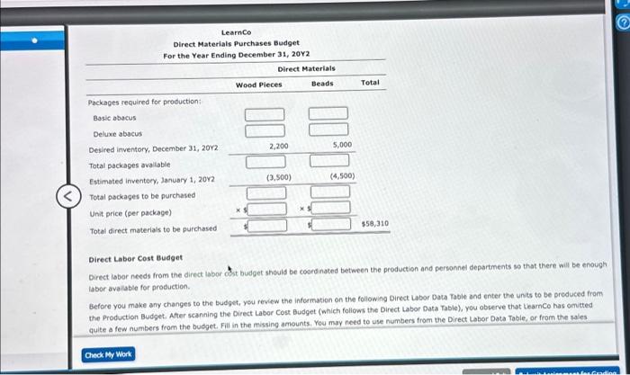 from its master budget. The company is trying to decide how many