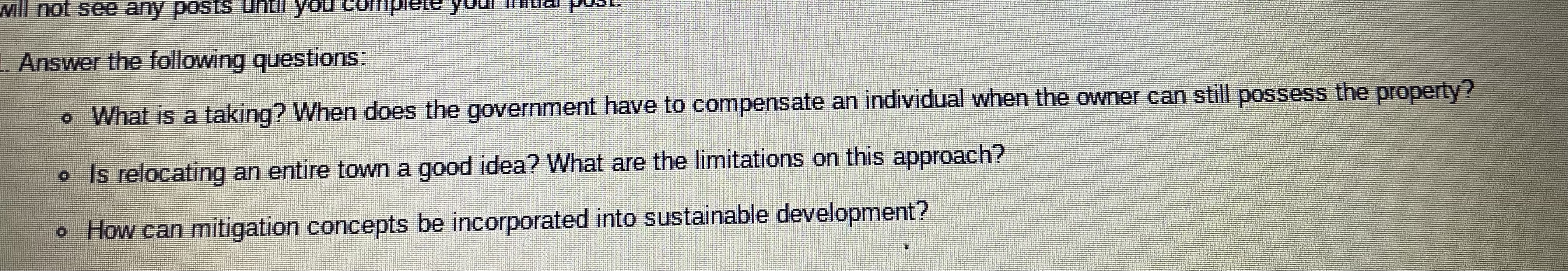 will not see any posts until you c omplete your 1. Answer