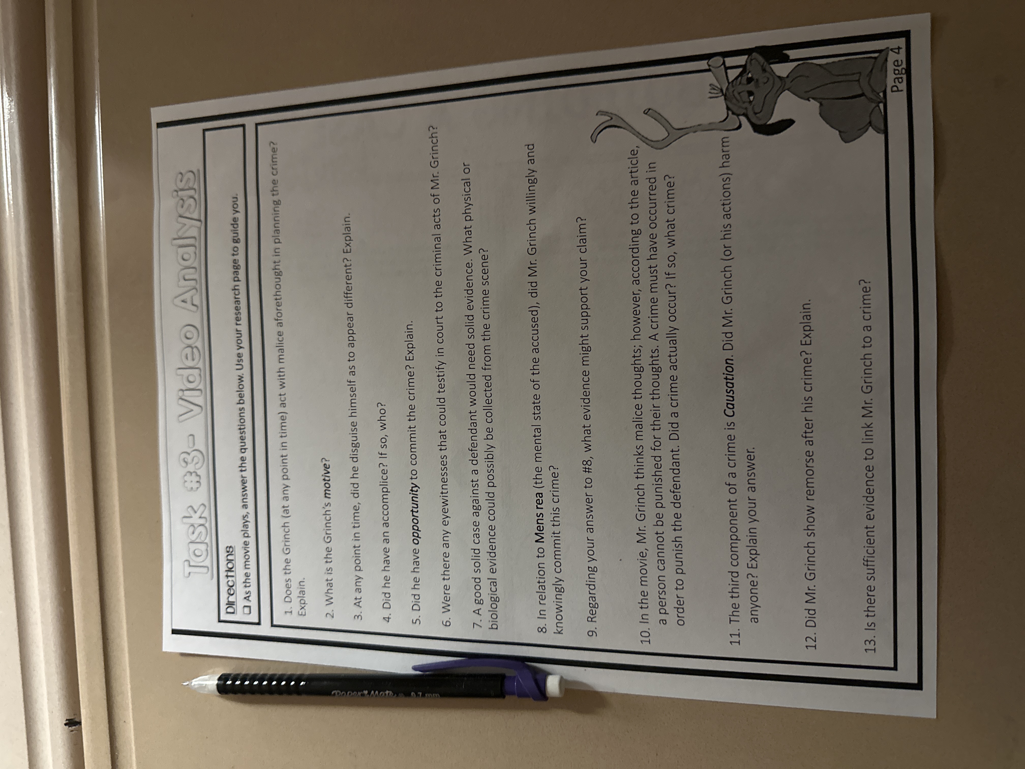 Doper Math 7.mm Task #3- Video Analysis Directions As the movie plays,