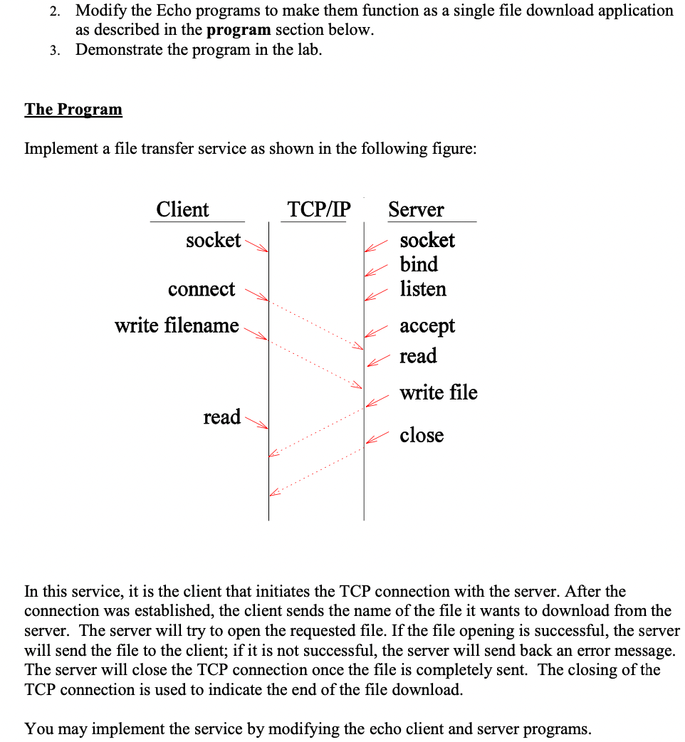2. Modify the Echo programs to make them function as a single