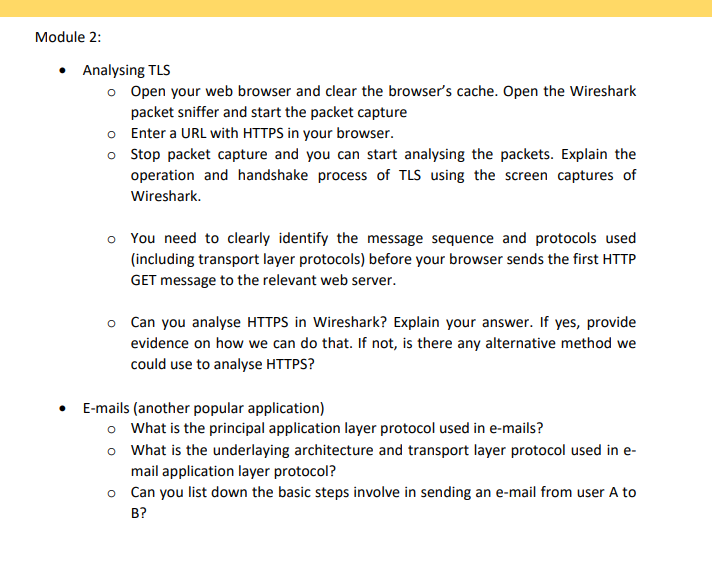 Module 2: Analysing TLS Open your web browser and clear the browser's