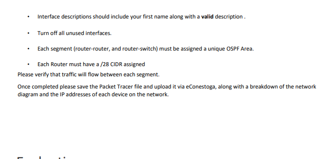Interface descriptions should include your first name along with a valid description.