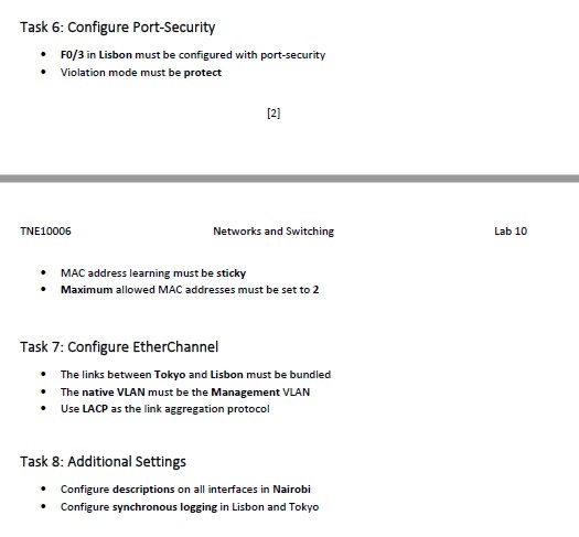 properly functioning network, you should have connectivity between all hosts on all